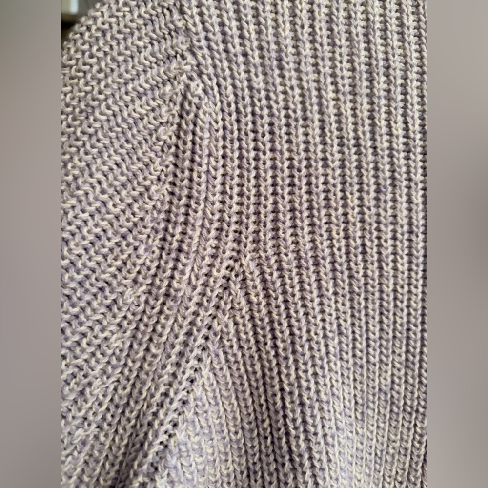 🆕 Levi’s Lavender Waffle Knit Sweater Soft Cotton Blend Cozy Ribbed Knit Size M - Picture 9 of 16